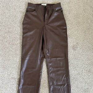 Abercrombie & Fitch Dark Brown Straight Leg Pants